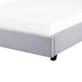 thumbnail image 4 of Benjara Soha Queen Platform Bed, Tufted Gray Polyester Headboard, Solid Wood, 4 of 5