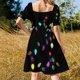 thumbnail image 5 of Vestido de manga corta con luces extrañas, vestidos de verano para mujer , vestido de mujer, lindo vestido elegante y chic de noche., 5 of 7