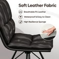 thumbnail image 5 of Bestier Upholstered Dining Chairs, Modern Kitchen Chairs with Backrest and Metal Legs, 18.5" Seat Height,Black, 5 of 9