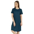 thumbnail image 4 of Inkmeso Solid Casual Summer T-Shirt Dress For WoMen's Loose Fit Short Sleeve Tunic Sleep Dress, 4 of 7