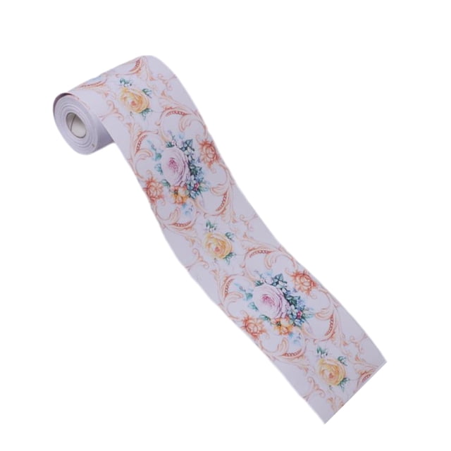 kurtrusly PVC Self-adhesive Wallpaper Border Sticker For Wall And Ceiling Waterproof And Decorative Made style 1 1Set