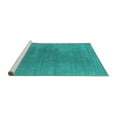 thumbnail image 2 of Ahgly Company Machine Washable Indoor Square Abstract Turquoise Blue Contemporary Area Rugs, 8' Square, 2 of 4