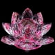 thumbnail image 2 of Portavelas de cristal facetado con forma de loto para velas de té, ideal para bodas, decoración del hogar y artesanías. Rosa C, 2 of 6