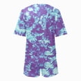 thumbnail image 5 of Girls Outfit Sets Short Sleeve Tie-Dye Kids Summer Clotehs Sweat Shirts and Shorts Size 4-16 Kaprioy Baby Clothes for Girls, 5 of 6