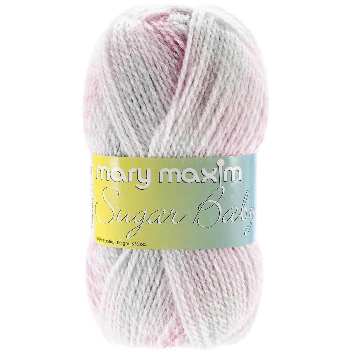 Mary Maxim 924-7011 Sugar Baby Stripes Yarn-Fruit Cup