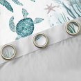 thumbnail image 4 of Feelyou Kawaii Sea Turtle Black Out Curtains, Dreamy Marine Animal Curtains Pack of 2 (42x63 Each), Seashell Starfish Coral Bedroom Curtains, Curtains and Drapes Room Decor, 4 of 6