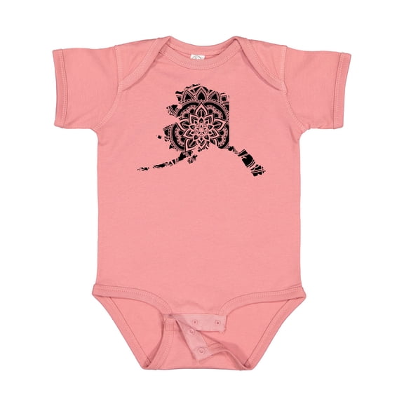 Inktastic Alaska Silhouette Mandala Boys or Girls Baby Bodysuit
