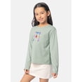 thumbnail image 3 of Ozark Trail Girl's Graphic Long Sleeve Tee, Sizes 4-18 & Plus, 3 of 7