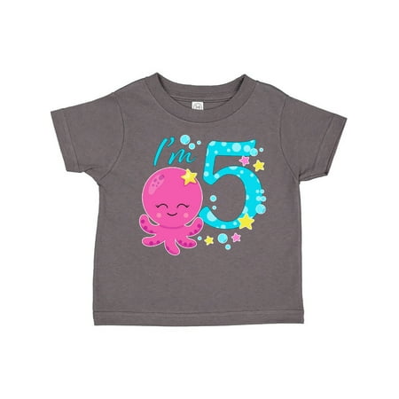 

Inktastic I m Five- cute octopus birthday Gift Toddler Boy or Toddler Girl T-Shirt