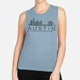 thumbnail image 2 of Skyline Austin Texas Women's Muscle Tank Small Stonewash Denim, 2 of 5
