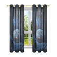 thumbnail image 7 of Yayeee Window Curtains Light Filtering 63"x42" Grommet Panel Pair Home Living Room Decor, Window Earth, 7 of 7