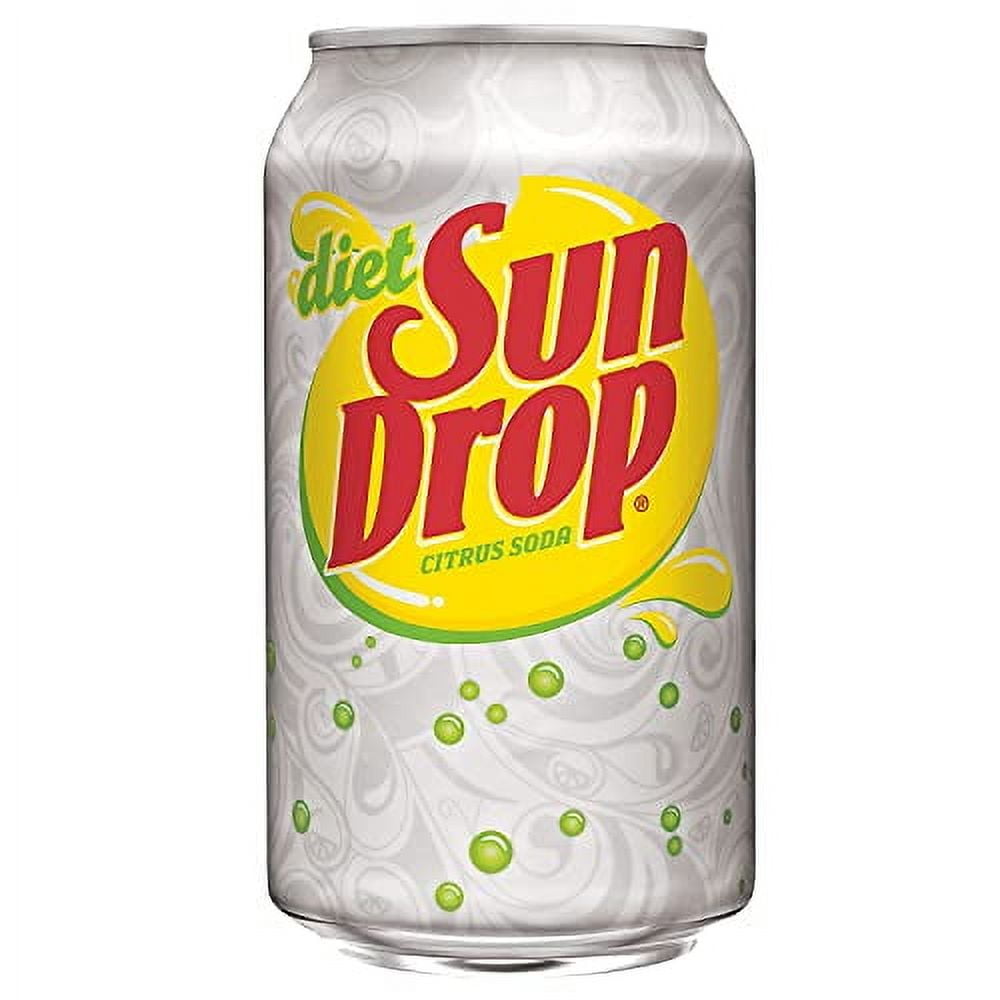 Diet Sun Drop Citrus Soda Soft Drink Cans - 3 Cases (36 Pack)