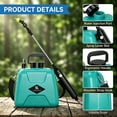thumbnail image 4 of OHHANI Battery Powered Sprayer, 5L Cordless Electric Portable Garden Sprayer with USB Rechargeable Handle Telescopic Wand 4 Nozzles, for Lawn Garden, 4 of 8