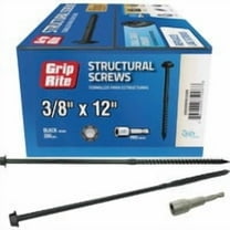 Grip-Rite 3/8 in Wire X 12 in. L Star Hex Washer Head Coarse Structural Screws