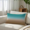 thumbnail image 3 of Teal Brown Ombre Standard Size Pillow Cover,Pillowcase Protectors with Zipper,Breathable Decorative Throw Pillow Case Cover,Turquoise Gradient Modern Abstract Art Pillow Shams for Couch 20x26Inch, 3 of 8