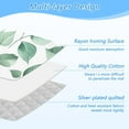 thumbnail image 4 of Green Leaves on White Background Ironing Mat Blanket for Table Top Travel Portable Ironing Board Pad 47.2x27.6 Inch, 4 of 6