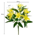thumbnail image 2 of Realistic Artificial Flowers Simulated Lily Bouquet for Wedding and Home, 2 of 8
