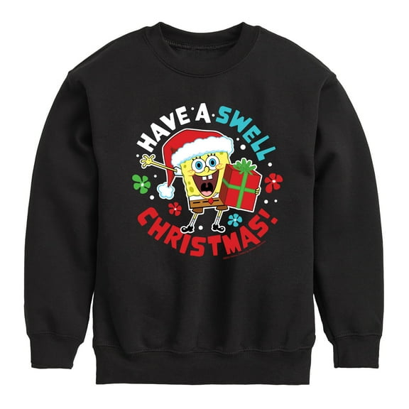 SpongeBob SquarePants - Have A Swell Christmas - Toddler And Youth Crewneck Fleece Sweatshirt