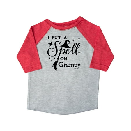 

Inktastic I Put a Spell on Grampy Witch Hat and Broom Gift Toddler Boy or Toddler Girl T-Shirt
