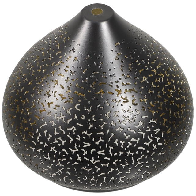 Minkissy Abat-jour Ronds en Fer Noir pour Plafonnier 1 Ensemble