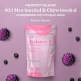 thumbnail image 3 of B-fit Myo Inositol Y D Chiro Inositol Fórmula 40:1 Con Folatos Y Nac 150g - Sabor Frutos Rojos - Suministro Para 1 Mes 30 Servicios, 3 of 5