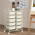 thumbnail image 4 of Costway Carrito Móvil Multiusos con 10 Cajones Organizador de Herramientas para Álbumes de Recortes Sobre Ruedas 65,5 x 37 x 87 cm, 4 of 10