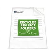 C-Line Project Folders, Jacket, Letter, Poly, Clear, 25/Box
