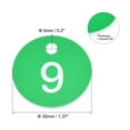 thumbnail image 2 of Uxcell Round 1-50 Number Tag Key Tag Acrylic Engraved Green ID Tag for Decoration, Pack of 50, 2 of 5