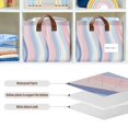 thumbnail image 4 of Yayeee Foldable Storage Basket for Shelves with Handles Waterproof Cloth Bins, Abstract Pink, 4 of 7