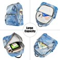 thumbnail image 5 of JIALIOU Mini Backpack Purse for Women Quilted Casual Daypack Small Travel Shoulder Bag, White Wolf with Gems, 5 of 7