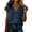 Navy, variant on StSilkitty Casual Shirts for Womens Solid Color Cotton Linen Short Sleeve V Neck Wrap Front Blouses Lightweight Soft Tunic Tops