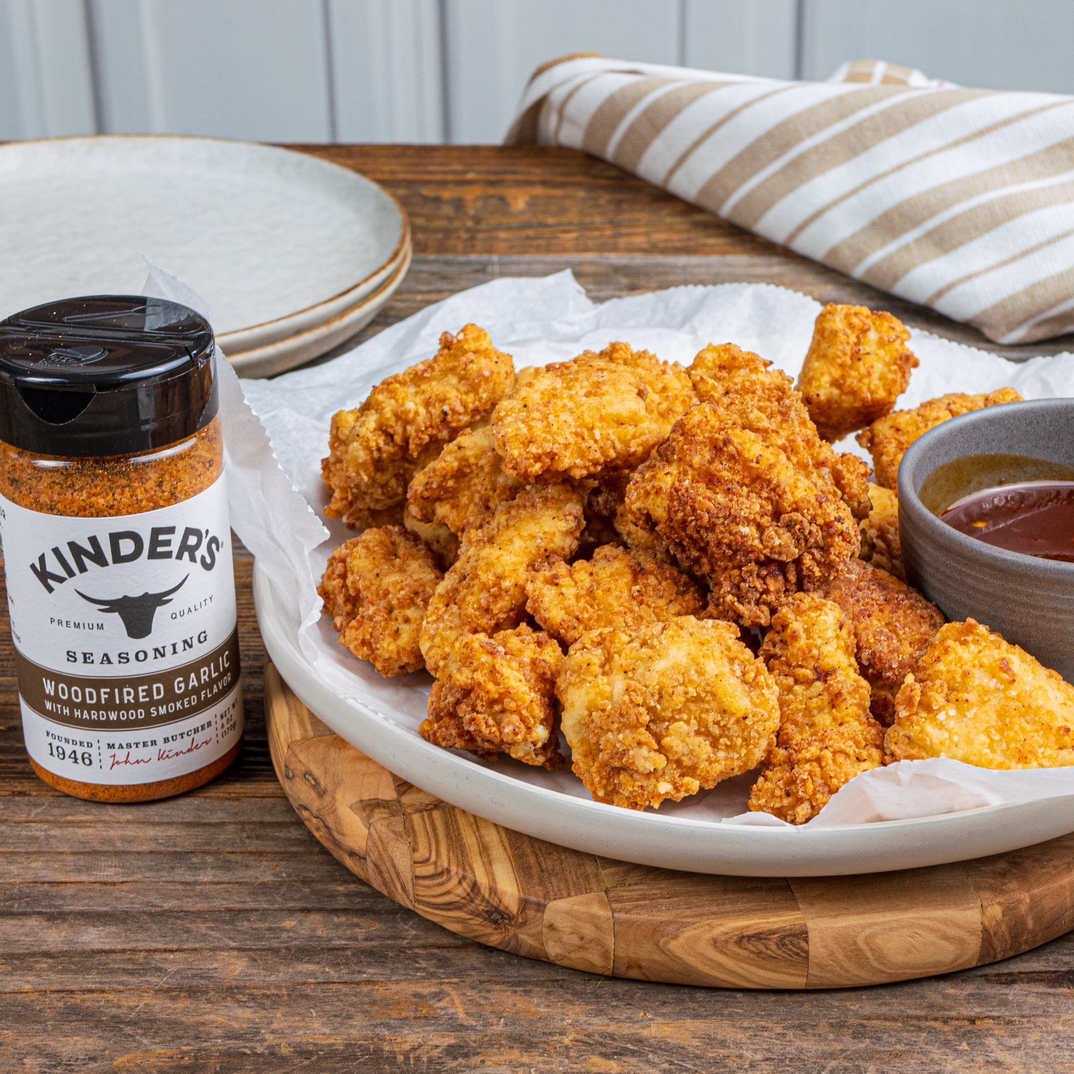 Kinder's Woodfired Garlic Seasoning with Hardwood Smoked Flavors, 6 oz