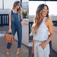 thumbnail image 3 of Women Jeans Jumpsuit Casual Oversized Boyfriend Baggy Denim Overall Romper Pants, 3 of 5