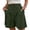 Black Green, variant on Womens Linen Shorts High Waist Casual Wide Leg Button Shorts Pull on Baggy Pleated Shorts with Pockets Comfy Beach Vacation Clothes