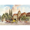 thumbnail image 2 of Ferdinand Weckbrodt 18x14 Black Ornate Wood Framed Double Matted Museum Art Print Titled - Im Althan-Palais Puthon in Wien, 2 of 5