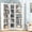 White, variant on Winkalon 63.1" Corner Bookshelf, 6 Tier Bookcase with Storage, Corner Shelf with Cabinet, Large Tall Bookshelf for Living Room, Home Office, Bedroom,Black