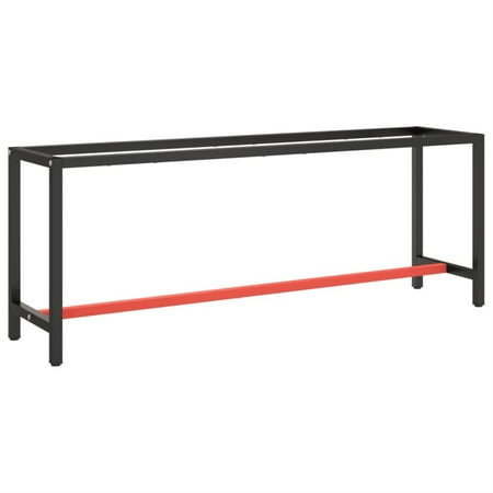 

vidaXL Work Bench Frame Matte Black and Matte Red 82.7 x19.7 x31.1 Metal