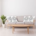 thumbnail image 4 of Ambesonne Floral Throw Pillow Cover 4 Pack, Mandala Black White, 24", Black White, 4 of 5