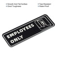 thumbnail image 4 of Uxcell Solo Empleado Señal 9"x3" Etiqueta Adhesiva para Información de Puerta para Oficina Tienda Negocio, Negro, 4 of 7