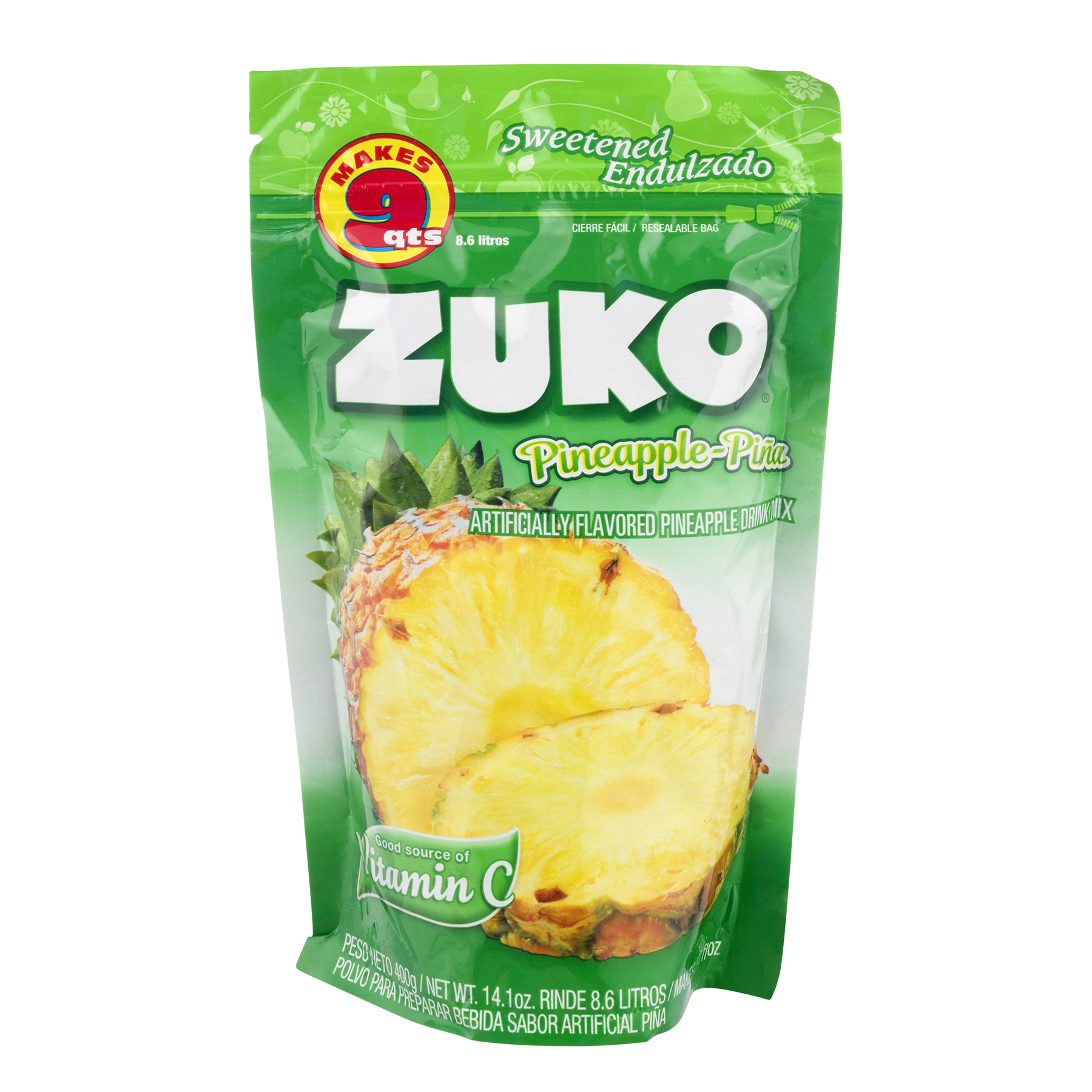 Zuko Drink Mix, Pineapple, 14.1 Oz, 1 Count