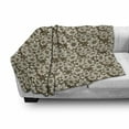 thumbnail image 3 of Brown and Cream Soft Flannel Fleece Throw Blanket, Cosmos Flower Bouquet on Earthy Toned Background Feminine Pattern, Cozy Plush for Indoor and Outdoor Use, 60" x 80", Brown and Cream, by Ambesonne, 3 of 6