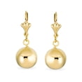 thumbnail image 2 of Bling Jewelry Womens Classic Round Gemstone Drop Ball Earrings 18K Gold Plated, 2 of 6