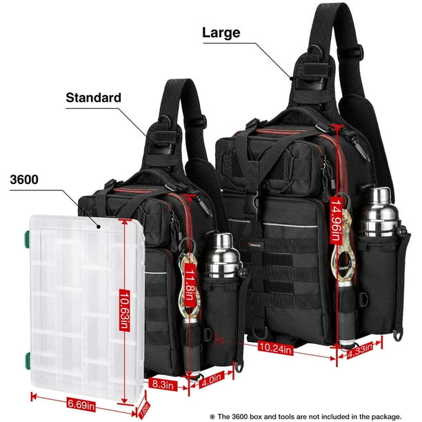 Piscifun Fishing Tackle Bag, Waterproof Outdoor Fishing Bag Single Shoulder Fishing  Tackle Storage Bags Durable Tackle 