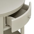 thumbnail image 5 of Weston Home Easley Circle End Table With Drawer And Lower Storage, Silver Birch, 5 of 9