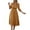 Orange, variant on BangWanChi Maxi Dresses for Women Work Dresses for Women Beach Dresses for Women Vacation Women's New Fashion Irregular Collar Button Long Sleeve Dresses
