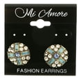 thumbnail image 2 of Mi Amore Post-Earrings Silver-Tone/Blue, 2 of 4