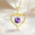 thumbnail image 3 of Taioiat Birthstone Necklace for Women Heart and Love Pendant Birthstone Jewelry Birthday Anniversary Mother's Day Jewelry Gift for Mom Wife Sister Girlfriend Her, 3 of 7