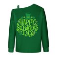 thumbnail image 4 of Débardeurs Mignons pour les Femmes de la Mode Sweat-Shirt Imprimé Jour de St.Patrick Manches Longues Graphique Chemise Pull Tops, 4 of 5