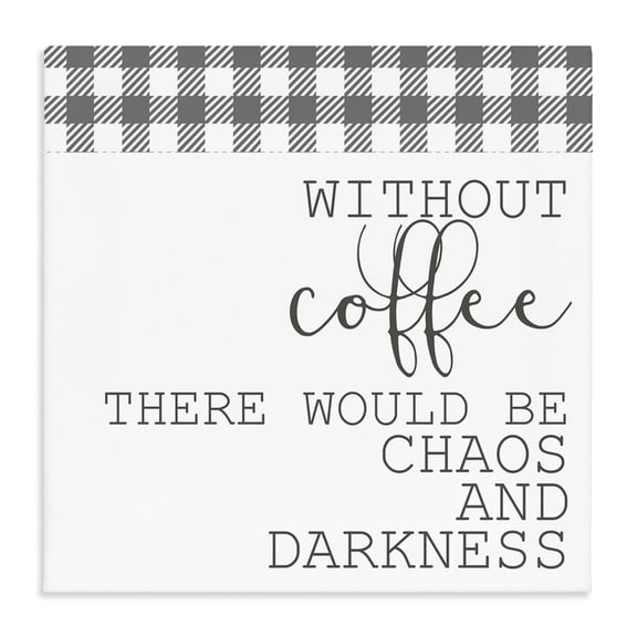 Stupell Industries French Country Coffee Funny Word Kitchen Dining Room Grey Design Canvas Art, 17 x 17, by Kim Allen