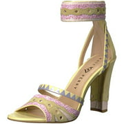 katy perry women's the kai heeled sandal, pale yellow combo, 10 medium us